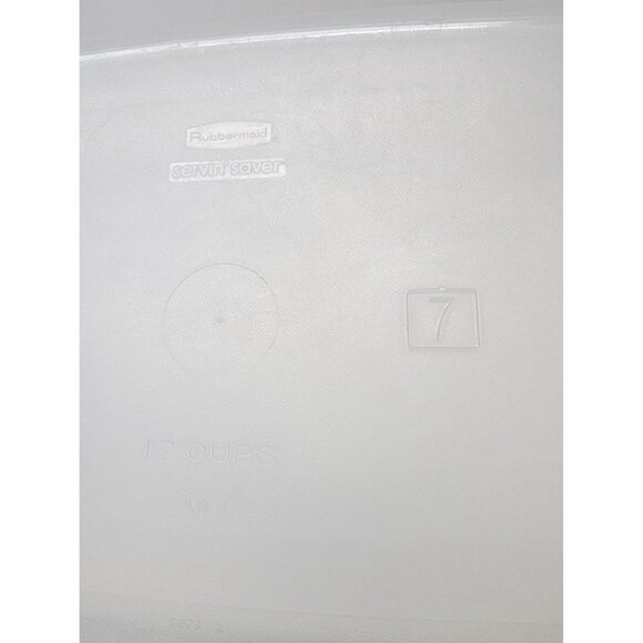 Vintage Rubbermaid Large 17 Cup #7 Rectangle Container White Lid - Picture 7 of 10